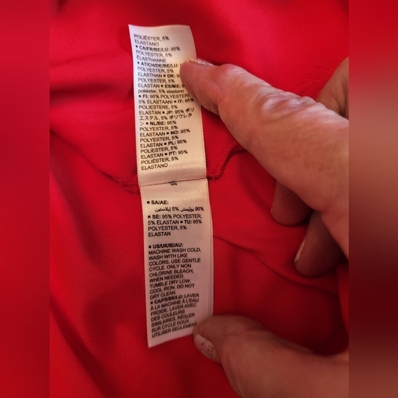 🌹The Drop Ana Silky Red Satin V- Neck Midi Slip Dress Medium, Valentine's Day🌹 - Picture 14 of 14